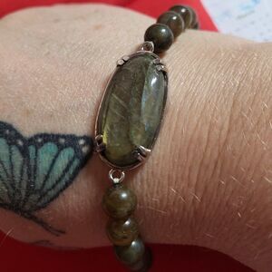 Malagasy Labradorite Beaded Bolo Bracelet